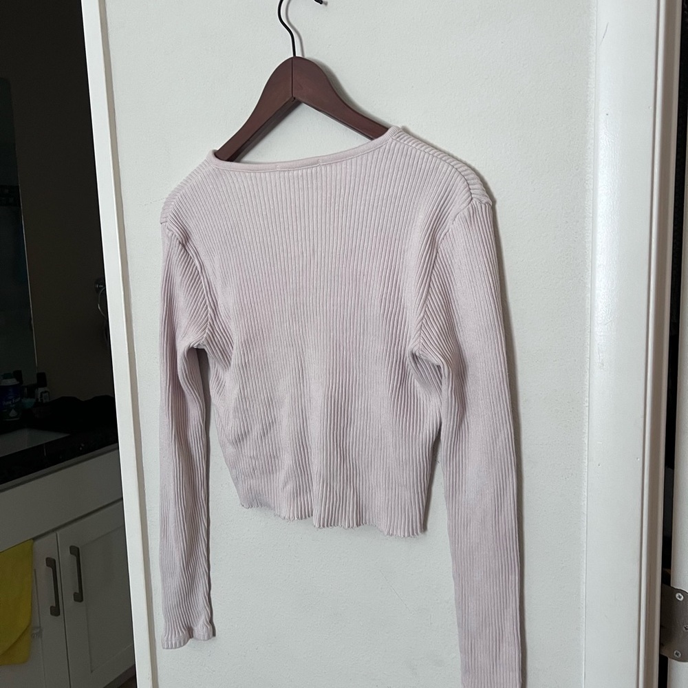 peachy/cream colored long sleeve top